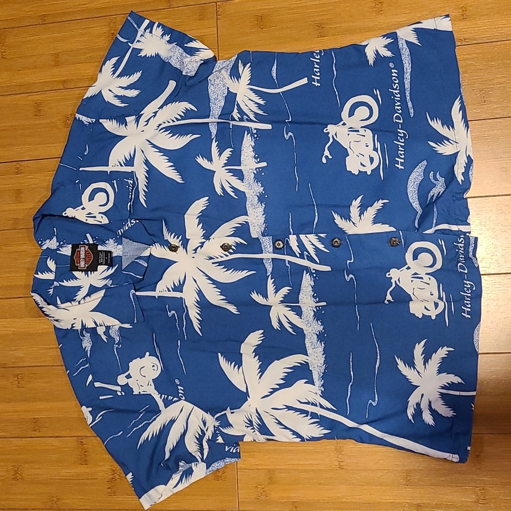 Harley Davidson Island Themed Shirt